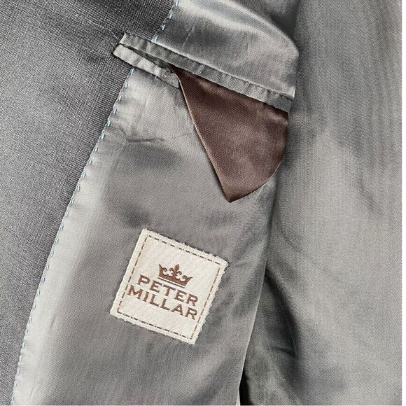 Peter Millar charcoal grey wool Sport Coat Blazer Men’s Size 42L - Picture 2 of 9